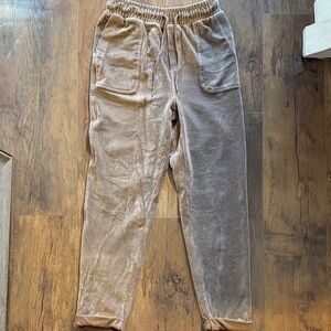 Zenana Outfitters Corduroy Joggers - Brown